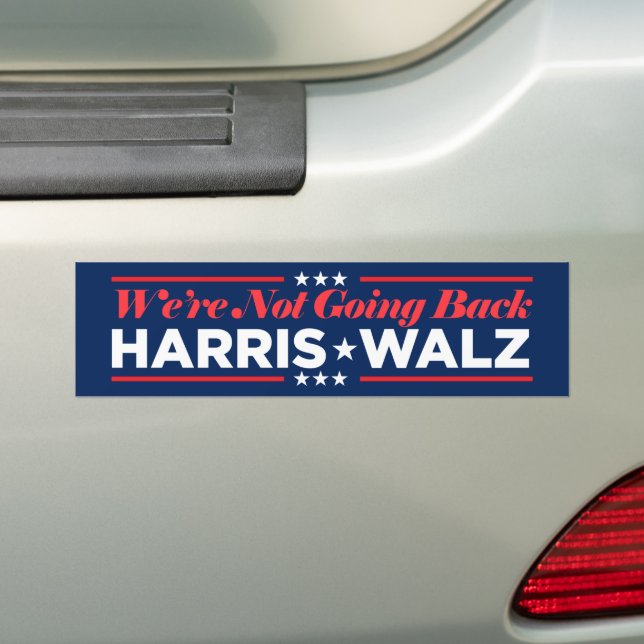 Harris Walz 2024 Wir gehen nicht zurück Autoaufkleber (Auf Auto)