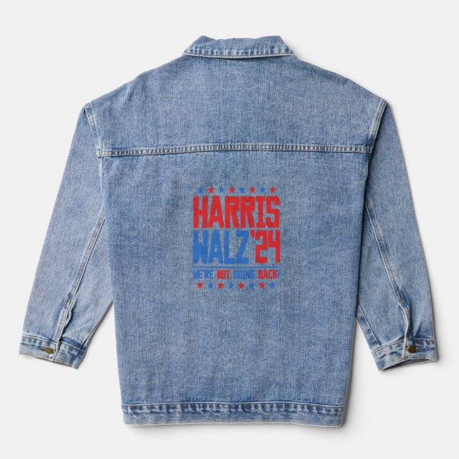 HARRIS WALZ 2024 - Wir gehen nicht zurück Jeansjacke (Rückseite)