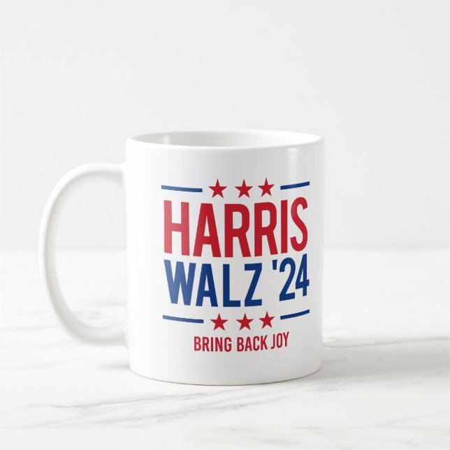 Harris Walz '24 - Bringen Sie die Freude zurück Kaffeetasse (Links)
