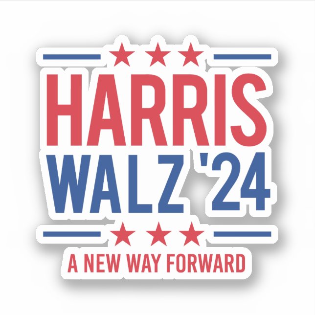 Harris Walz '24 - Ein neuer Weg nach vorn Aufkleber (Vorderseite)