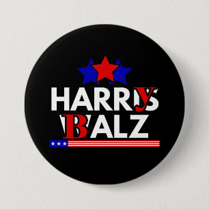 Harris Walz 24 Harry Balz 2024 Meme Demokraten Button