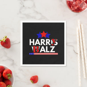 Harris Walz 24 Harry Balz 2024 Meme Demokraten Serviette