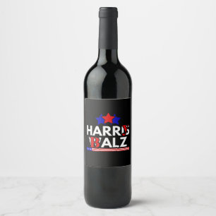 Harris Walz 24 Harry Balz 2024 Meme Demokraten Weinetikett