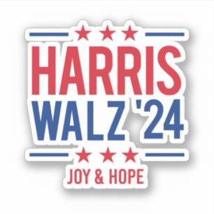 Harris Walz '24 - Joy and Hope Aufkleber