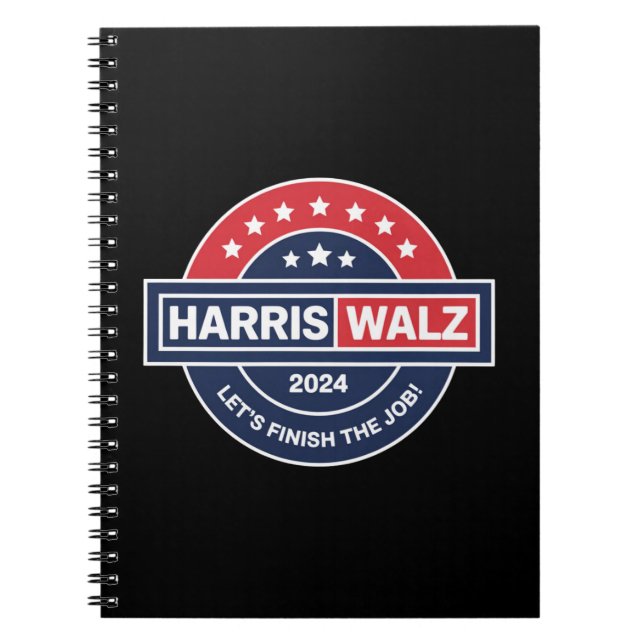Harris Walz 24 Kamala Harris Frau Präsidentin 2024 Notizblock (Vorderseite)