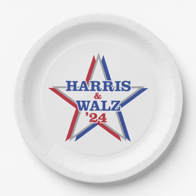 HARRIS & WALZ '24 Paper Tellers Pappteller (Vorderseite)