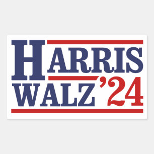 Harris Walz '24 Rechteckiger Aufkleber