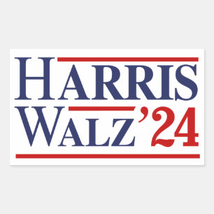 Harris Walz '24 Rechteckiger Aufkleber