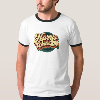 Harris Walz 24 Retro Ringer T-Shirt