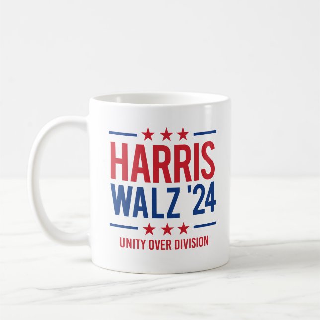 Harris Walz '24 - Unity over Division Kaffeetasse (Links)