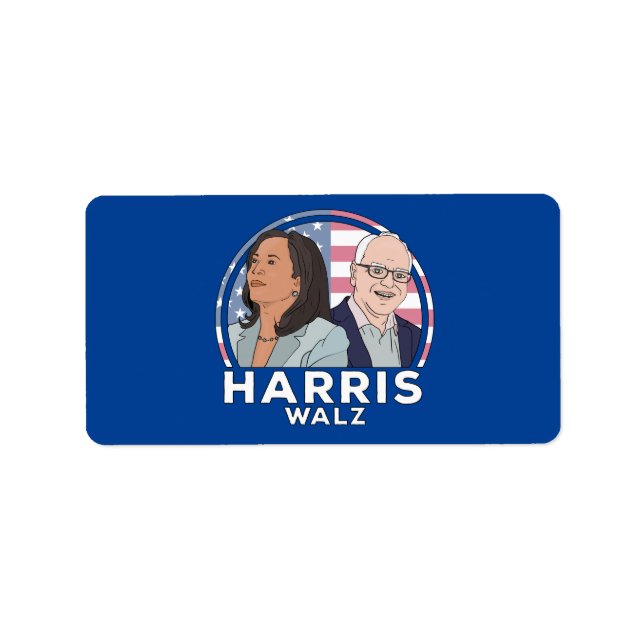 Harris Walz Adressaufkleber (Vorne)