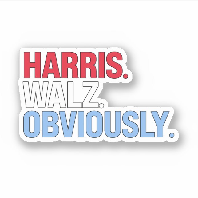 Harris Walz Aufkleber (Vorderseite)