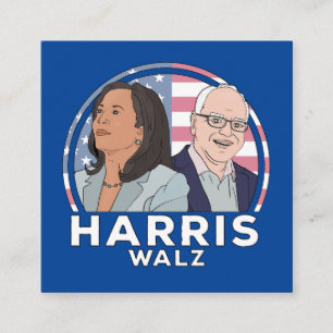 Harris Walz Begleitkarte