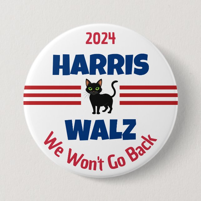 Harris Walz Campaign Button (Vorderseite)