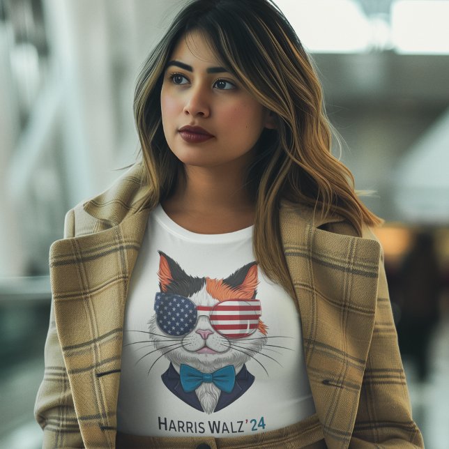 Harris Walz Childless Cat Ladys T-Shirt (Von Creator hochgeladen)