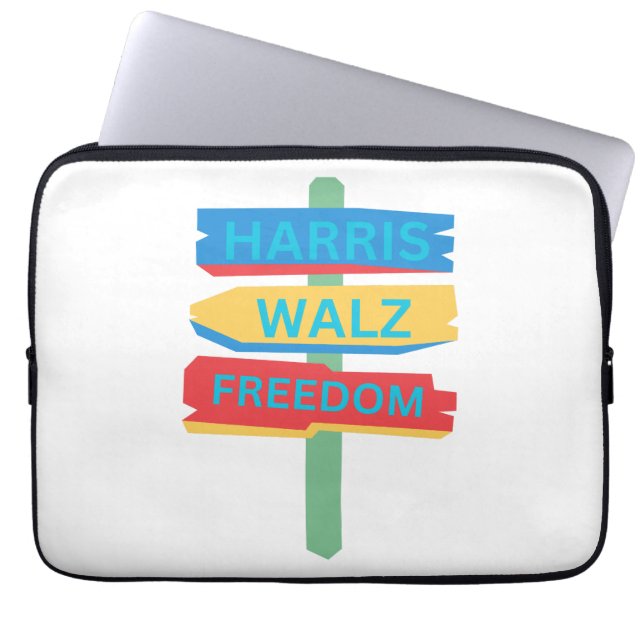 Harris Walz Coconut Tree Laptopschutzhülle (Vorderseite)