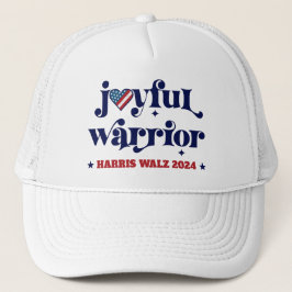 Harris Walz Election Joyful Warrior USA Flag Herz Truckerkappe