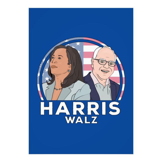 Harris Walz Fotodruck (Vorne)