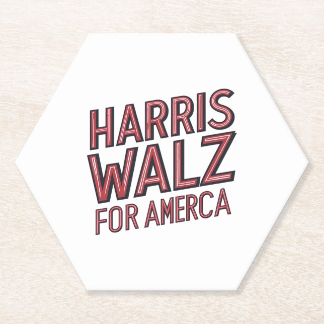 Harris walz für Amerika Untersetzer (Vorderseite)