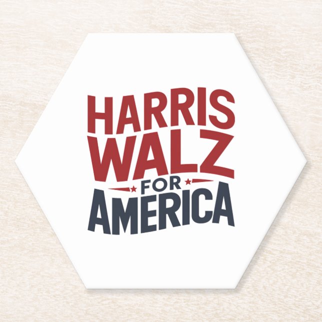 Harris walz für Amerika Untersetzer (Vorderseite)