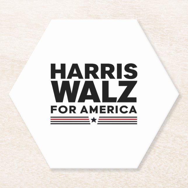 Harris walz für Amerika Untersetzer (Vorderseite)