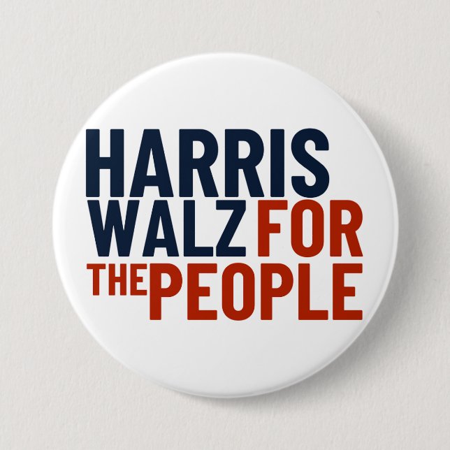 Harris/Walz für den People-Button Button (Vorderseite)