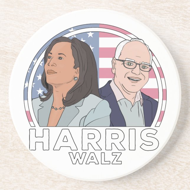 Harris Walz Getränkeuntersetzer (Vorne)