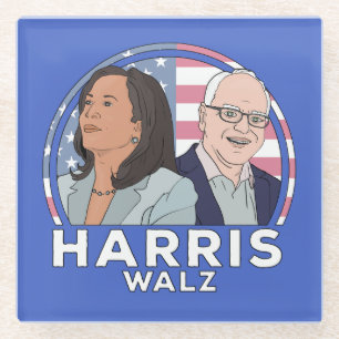Harris Walz Glasuntersetzer
