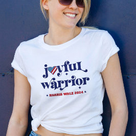 Harris Walz Joyful Warrior USA Flag Herzwahl T-Shirt