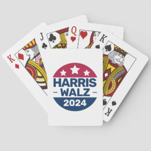 Harris Walz Kampagne 2024 für Präsident Patriotic Spielkarten