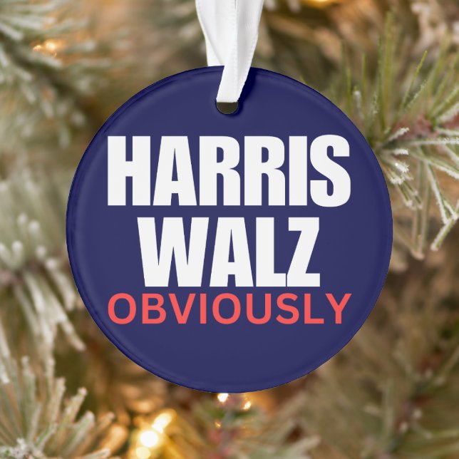 Harris Walz OBVIOUSLY | Harris Walz 2024 offensich Ornament (Baum)