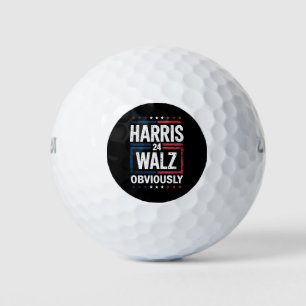 Harris Walz, offensichtlich Harris Waltz 2024 Wahl Golfball