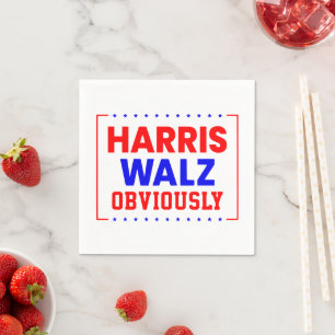 Harris Walz Offensichtlich Kamala Harris für Präsi Serviette