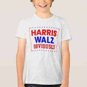 Harris Walz Offensichtlich Kamala Harris für Präsi Tri-Blend Shirt