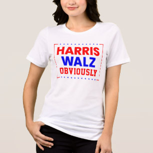 Harris Walz Offensichtlich Kamala Harris für Präsi Tri-Blend Shirt