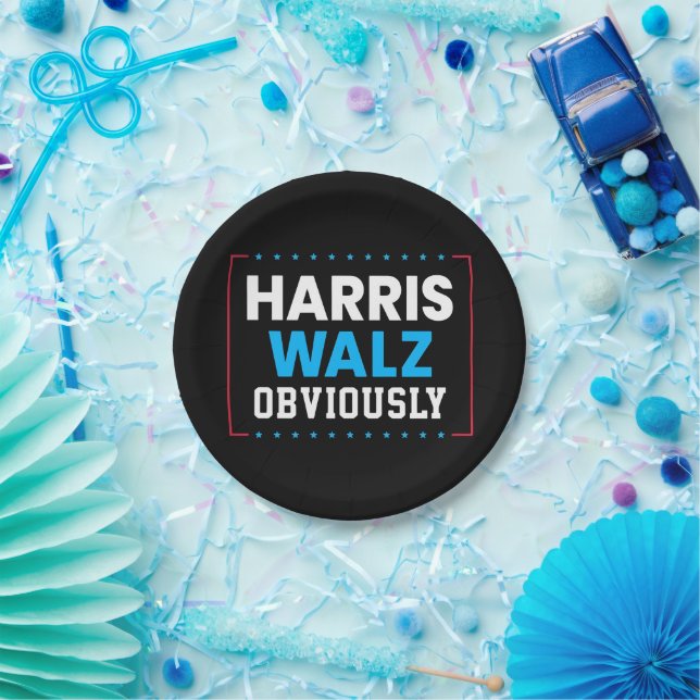 Harris Walz Pappteller (Party)