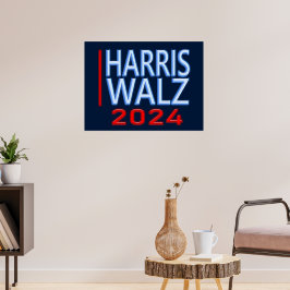 Harris Walz Präsidentschaftswahl 2024 Poster