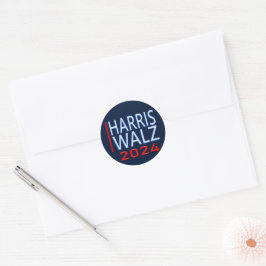 Harris Walz Präsidentschaftswahl 2024 Runder Aufkleber