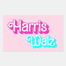 Harris Walz Rechteckiger Aufkleber