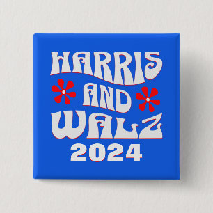 Harris & Walz Retro Button