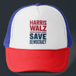 Harris Walz Rette Demokratie Truckerkappe<br><div class="desc">Harris Walz Rette Demokratie</div>