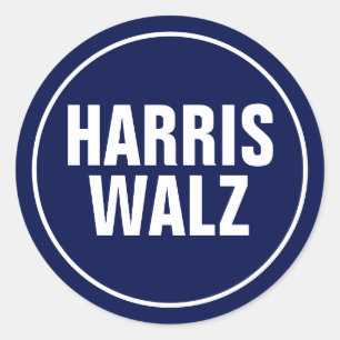 Harris-Walz Runder Aufkleber