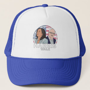 Harris Walz Truckerkappe