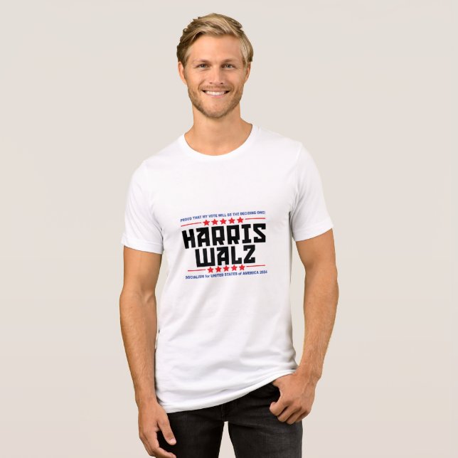 HARRIS WALZ TSHIRT SOCIALISMUS FÜR AMERIKA (Vorderseite voll)