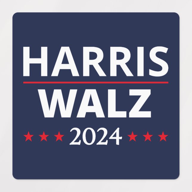 Harris Walz Wahl 2024 III Etiketten (Design 1)