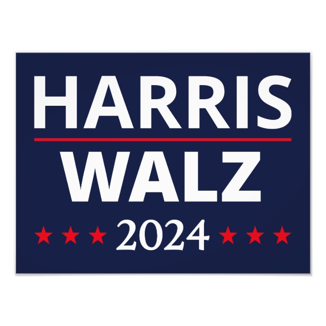 Harris Walz Wahl 2024 III Fotodruck (Vorne)