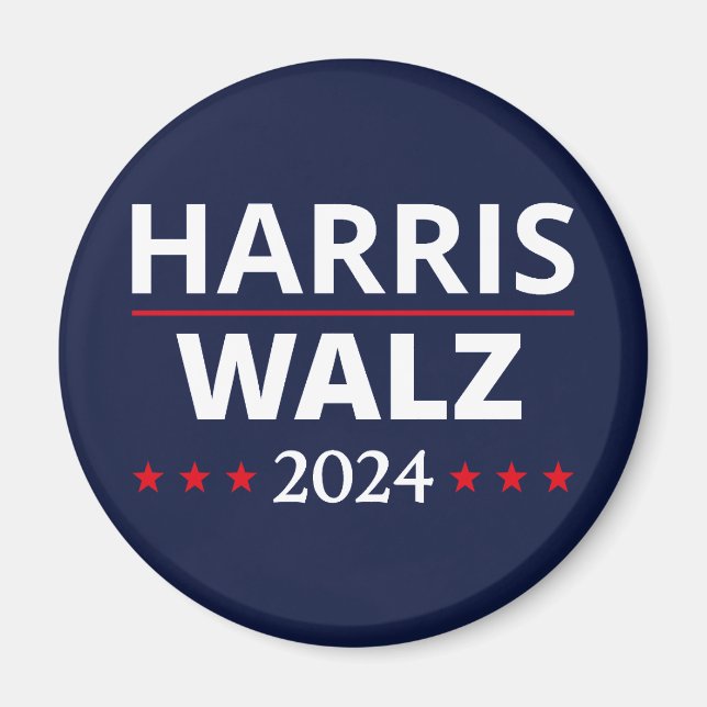 Harris Walz Wahl 2024 III Magnet (Vorne)