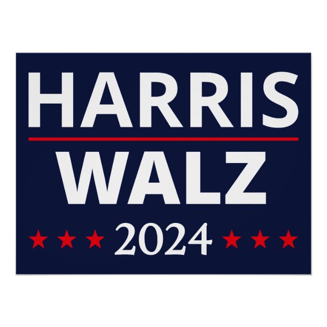 Harris Walz Wahl 2024 III Poster (Vorderseite)