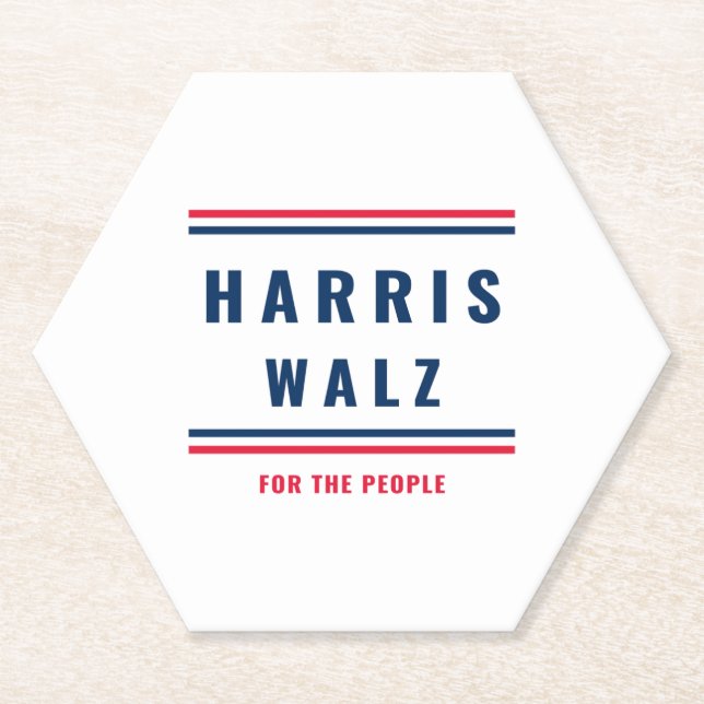 HARRIS WALZ - WAHL 2024 UNTERSETZER (Vorderseite)