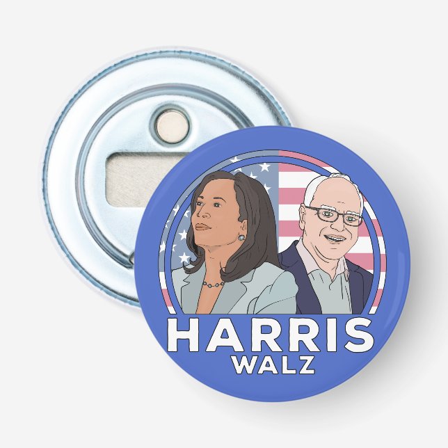 Harris Walz Wahl Flaschenöffner (Vorderseite)